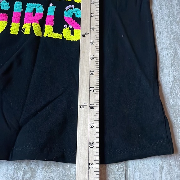 Old Navy Girls Black Flippy Sequin Shirt M (8) - Picture 7 of 13